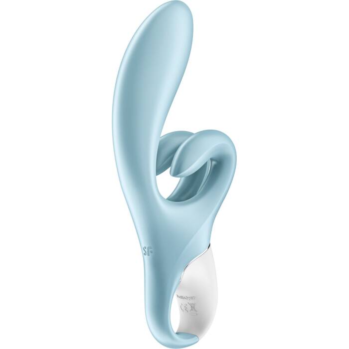 Вібратор-кролик Satisfyer Touch Me Blue, подвійний відросток, 3 потужні мотори