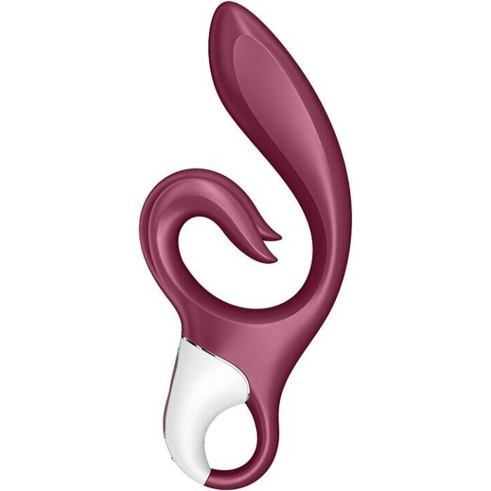 Вібратор-кролик Satisfyer Love Me Red, гнучкий, відросток з потрійним кінчиком