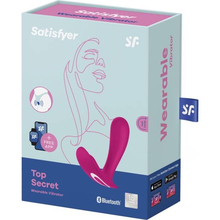 Смарт-вібратор у трусики Satisfyer Top Secret Pink вагінально-кліторальний, 2 мотори
