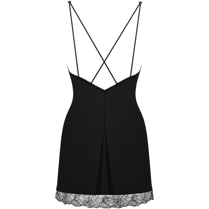 Сорочка та трусики Obsessive Bella Rou chemise & thong XS/S