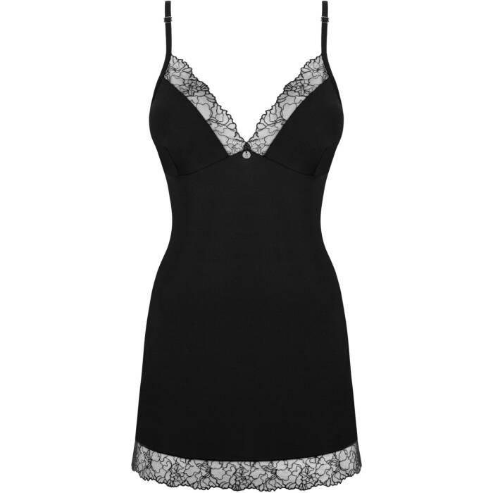 Сорочка та трусики Obsessive Bella Rou chemise & thong M/L