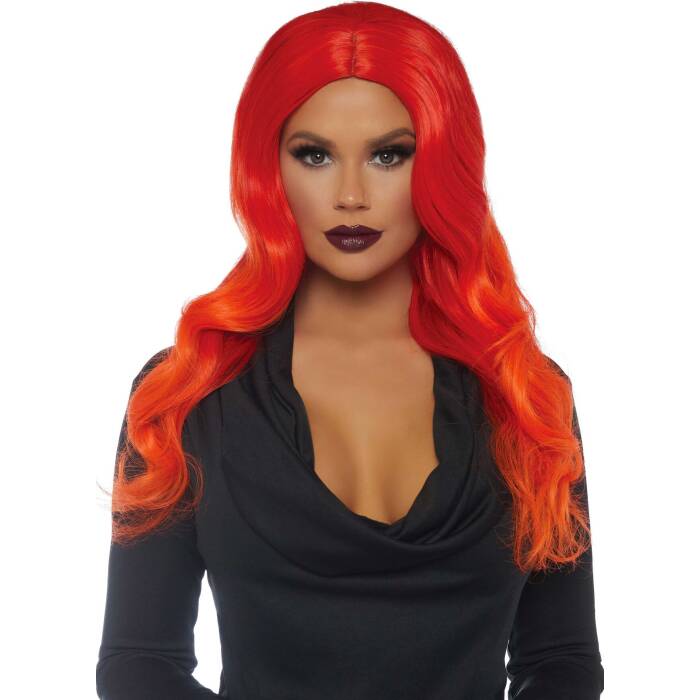 Руда перука омбре Leg Avenue Ombre long wavy wig, довга, локони, 61 см