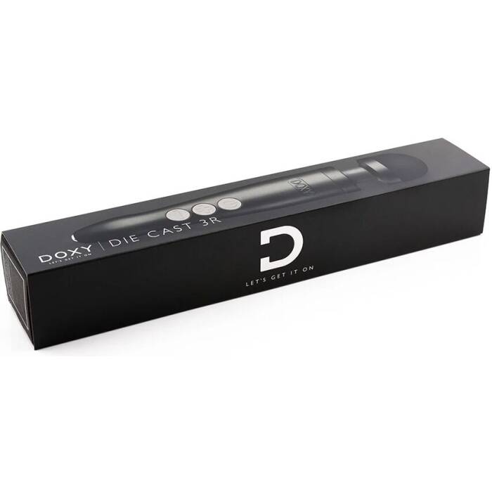 Вібромасажер DOXY Die Cast 3R - Matte Black, дуже потужний, перезаряджуваний, металевий корпус