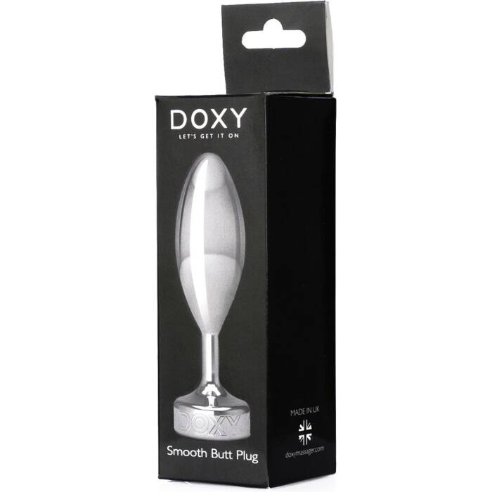 Металева анальна пробка DOXY Butt Plug SMOOTH, гладенька, діаметр 3,3 см