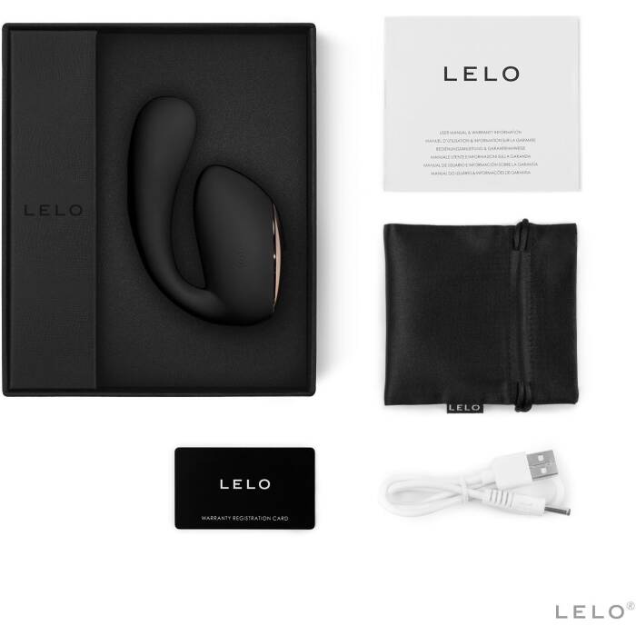 Смарт-вібратор LELO Ida Wave Black, вагінально-кліторальний, технологія WaveMotion, 2 мотори