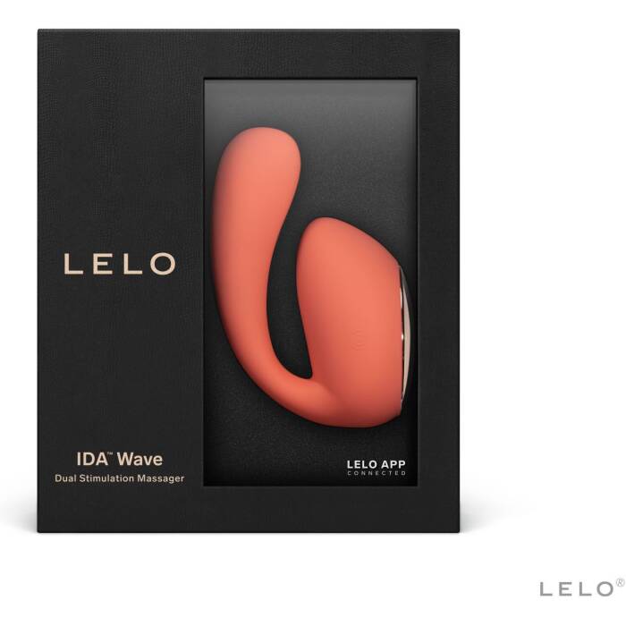 Смарт-вібратор LELO Ida Wave Coral Red, вагінально-кліторальний, технологія WaveMotion, 2 мотори