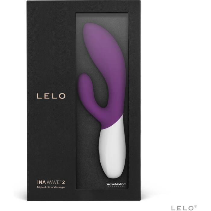 Вібратор-кролик LELO Ina Wave 2 Plum, манливий рух стовбура + вібрації