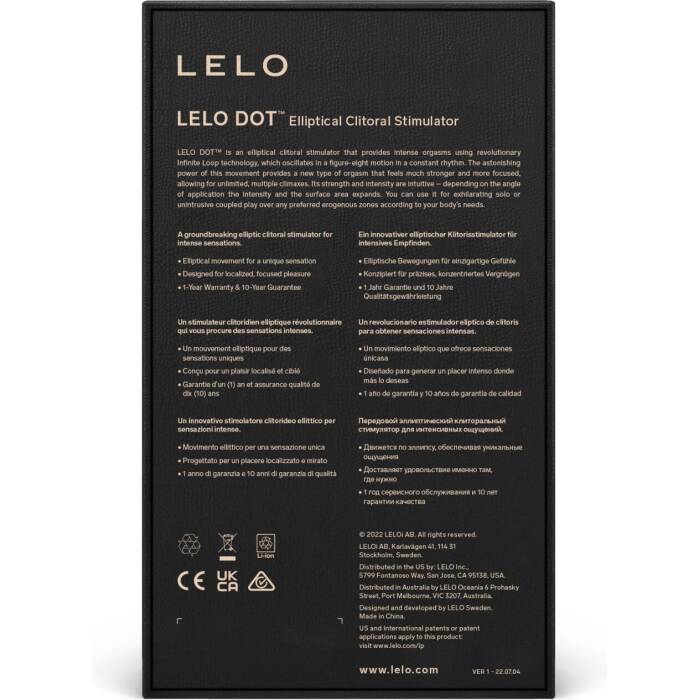 Кліторальний вібратор LELO DOT Aqua, точкова стимуляція, технологія Infinite Loop