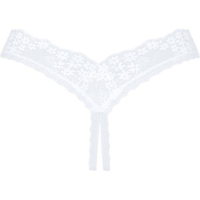 Мереживні танга Obsessive Heavenlly crotchless thong XS/S, з доступом