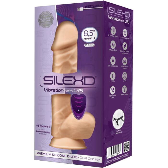 Фалоімітатор з вібрацією SilexD Norman Vibro Flesh (Model 1 size 8,5") + LRS, діаметр 5 см