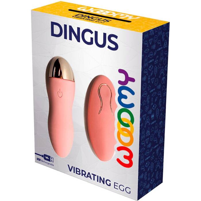 Віброяйце Wooomy Dingus Vibrating Egg, з пультом керування, 10 режимів