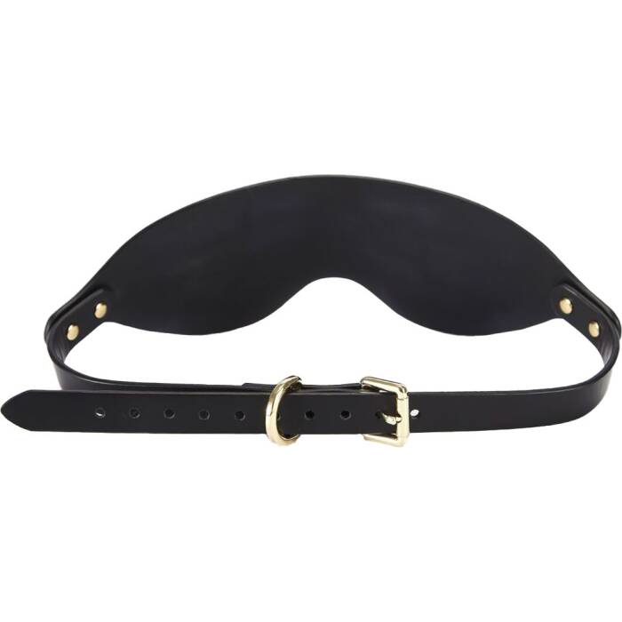 Розкішна маска на очі Zalo Blindfolds Black, натуральна шкіра