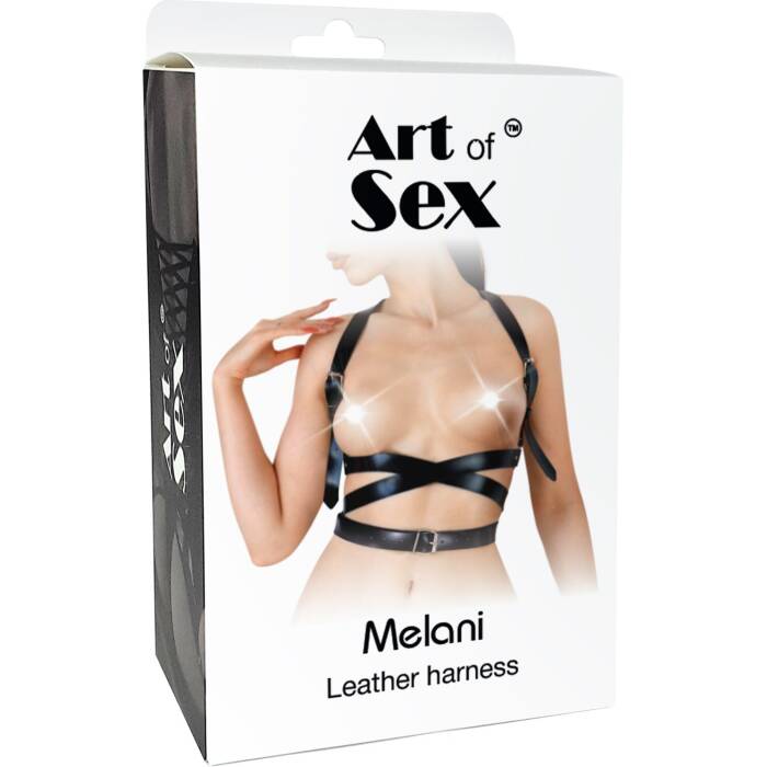 Шкіряна портупея Art of Sex - Melani Leather harness, Чорна XS-M