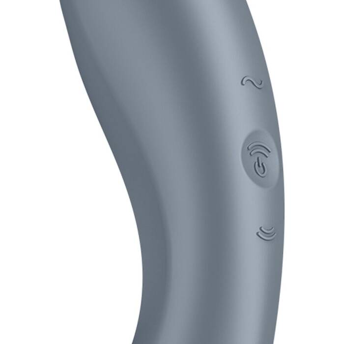 Вакуумний стимулятор з вібрацією Satisfyer Curvy Trinity 1 Bluegrey, іграшка 3в1