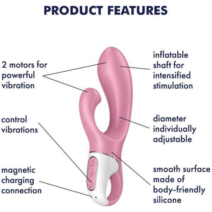 Вібратор-кролик надувний Satisfyer Air Pump Bunny 2