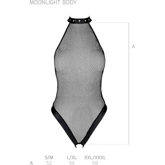 Боді-халтер з відкритим доступом Passion MOONLIGHT BODY XXL/XXXL black