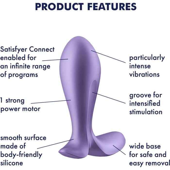 Анальна смарт-пробка з вібрацією Satisfyer Intensity Plug Purple