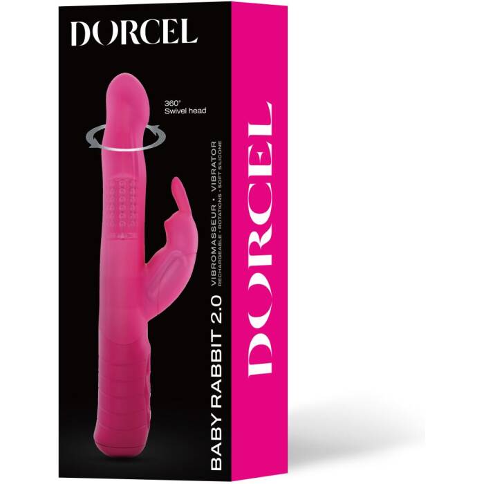 Вібратор-кролик Dorcel Baby Rabbit Magenta 2.0 з перлинним масажем і головкою, що обертається