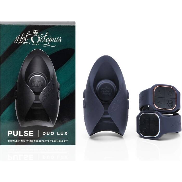 Іграшка для пар Hot Octopuss PULSE DUO LUX, пульсація+вібрація, використання без рук, 2 пульти