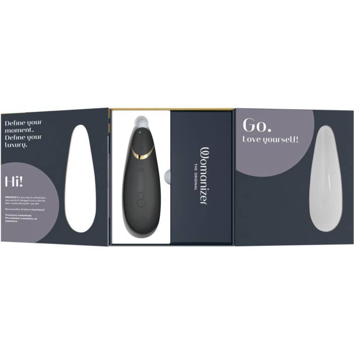 Вакуумний кліторальний стимулятор Womanizer Premium 2 - Black, функції Autopilot та Smart Silence