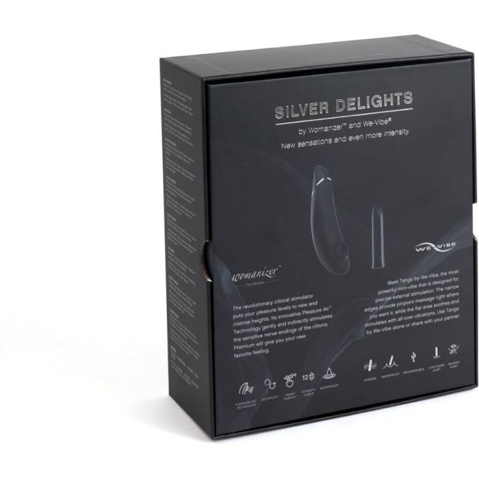 Преміальний подарунковий набір Silver Delights Collection: Womanizer Premium та We-Vibe Tango