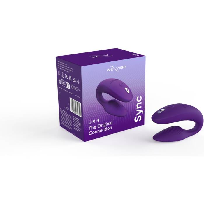 Смарт-вібратор для пар We-Vibe Sync 2 Purple, 10 віброрежимів, пульт ДК