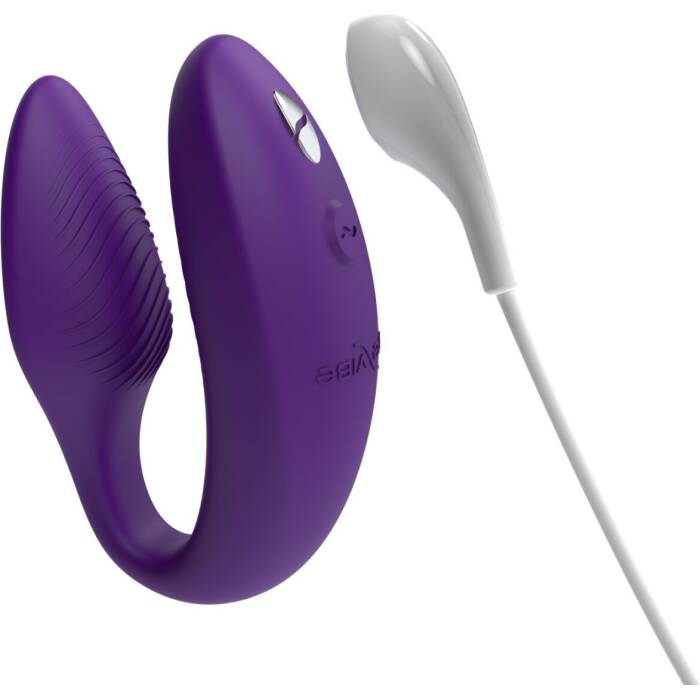 Смарт-вібратор для пар We-Vibe Sync 2 Purple, 10 віброрежимів, пульт ДК