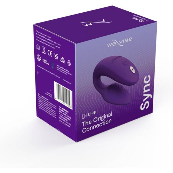 Смарт-вібратор для пар We-Vibe Sync 2 Purple, 10 віброрежимів, пульт ДК