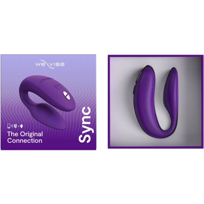 Смарт-вібратор для пар We-Vibe Sync 2 Purple, 10 віброрежимів, пульт ДК