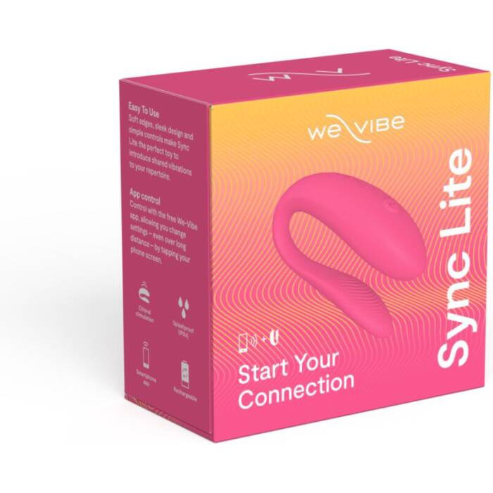 Смарт-вібратор для пар We-Vibe Sync Lite Pink, 10 віброрежимів, можна поєднувати з проникним сексом