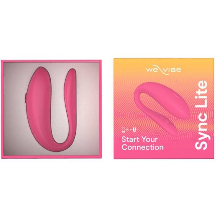 Смарт-вібратор для пар We-Vibe Sync Lite Pink, 10 віброрежимів, можна поєднувати з проникним сексом