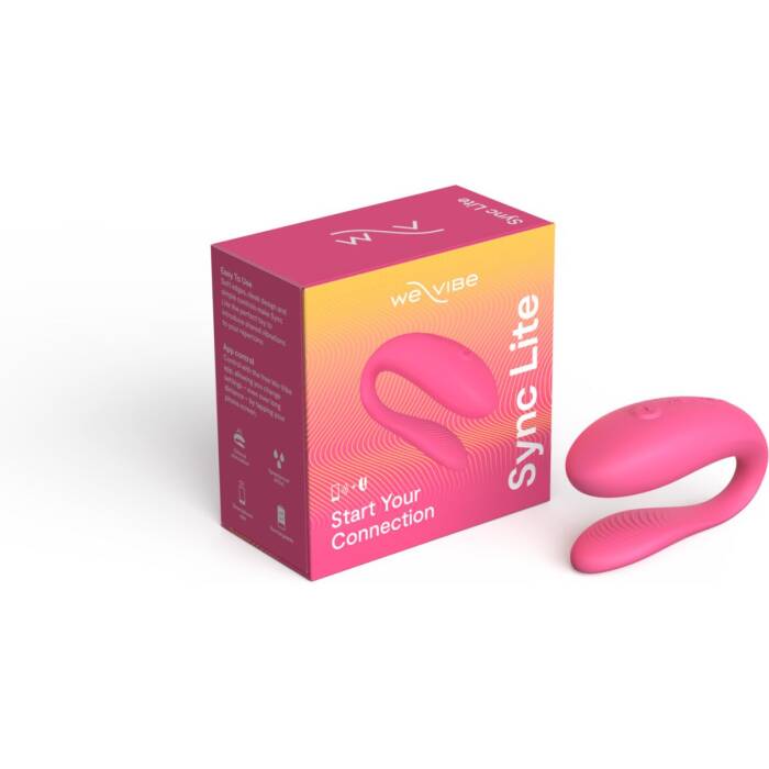 Смарт-вібратор для пар We-Vibe Sync Lite Pink, 10 віброрежимів, можна поєднувати з проникним сексом