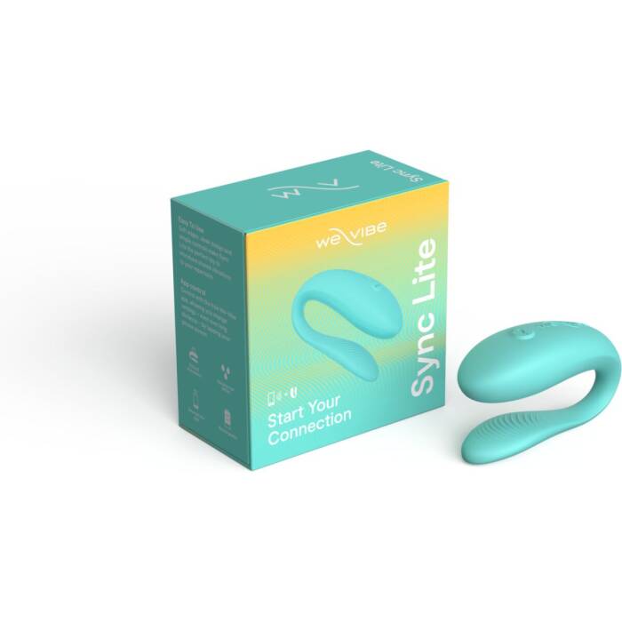 Смарт-вібратор для пар We-Vibe Sync Lite Aqua, 10 віброрежимів, можна поєднувати з проникним сексом