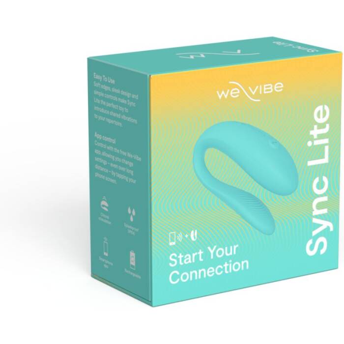 Смарт-вібратор для пар We-Vibe Sync Lite Aqua, 10 віброрежимів, можна поєднувати з проникним сексом