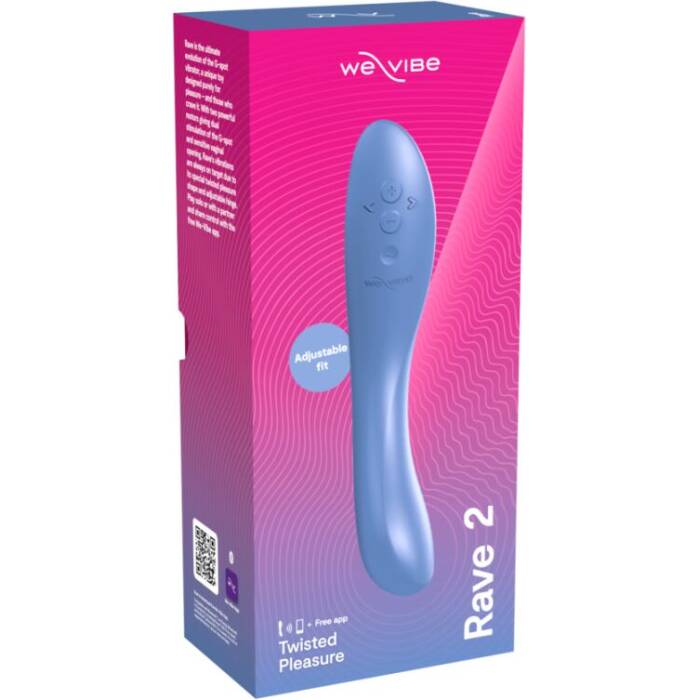 Смарт-вібратор We-Vibe Rave 2 Twisted Pleasure Blue, для точки G та входу в піхву, 2 мотори