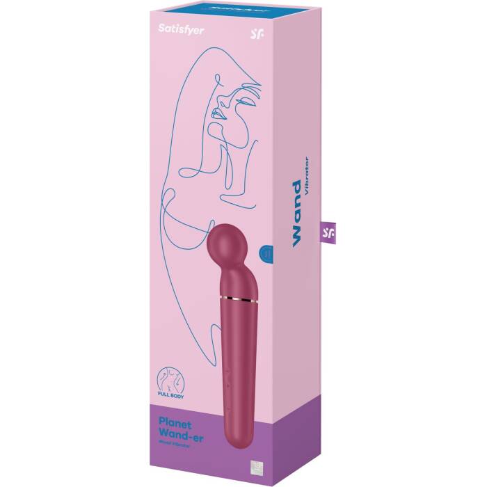 Вібромасажер Satisfyer Planet Wand-er Berry/Rosegold, дуже потужний, бездротовий