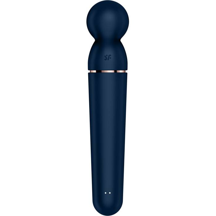 Вібромасажер Satisfyer Planet Wand-er Blue/Rosegold, дуже потужний, бездротовий