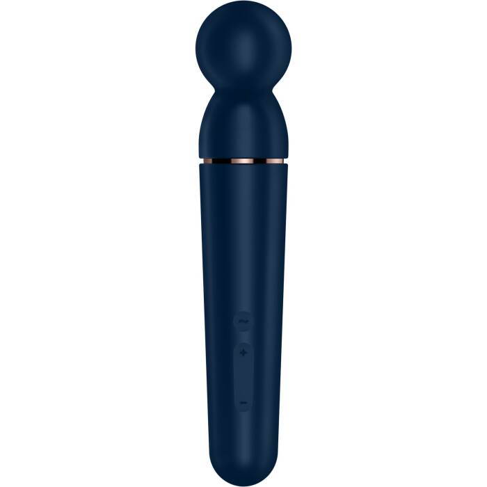 Вібромасажер Satisfyer Planet Wand-er Blue/Rosegold, дуже потужний, бездротовий