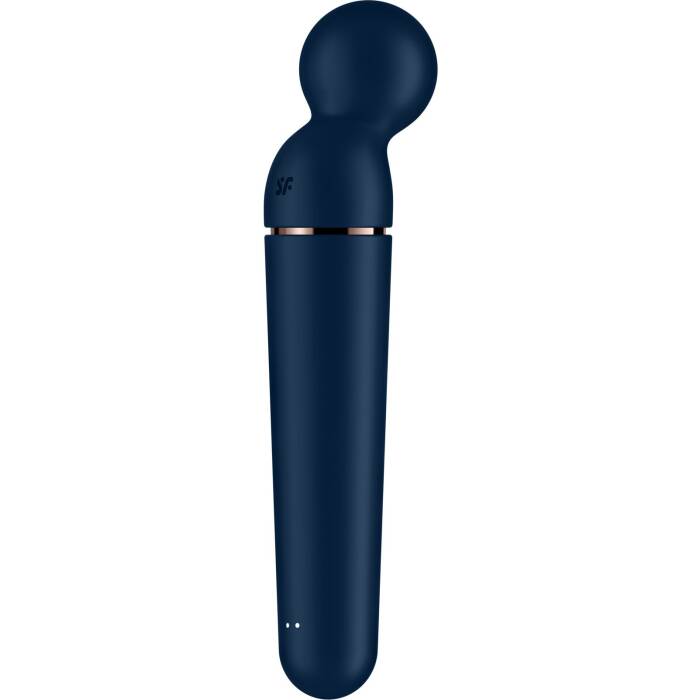 Вібромасажер Satisfyer Planet Wand-er Blue/Rosegold, дуже потужний, бездротовий