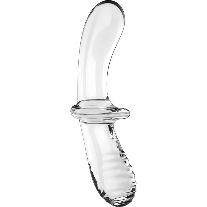 Двосторонній скляний дилдо Satisfyer Double Crystal Transparent, боросилікатне скло, унісекс