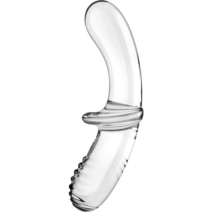 Двосторонній скляний дилдо Satisfyer Double Crystal Transparent, боросилікатне скло, унісекс