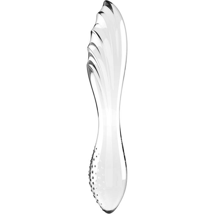 Двосторонній скляний дилдо Satisfyer Dazzling Crystal 1 Transparent, дуже міцний, без стопера