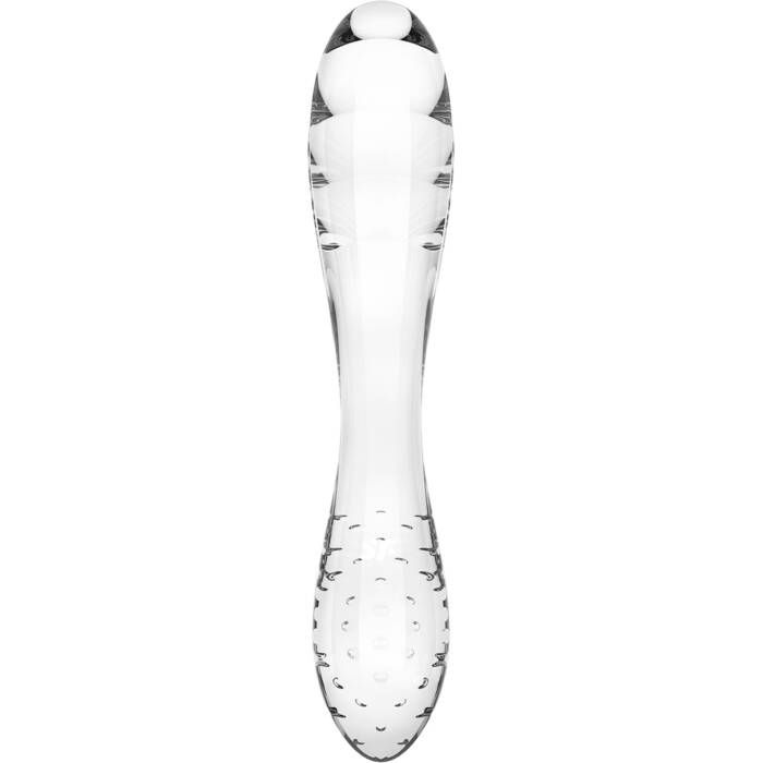 Двосторонній скляний дилдо Satisfyer Dazzling Crystal 1 Transparent, дуже міцний, без стопера