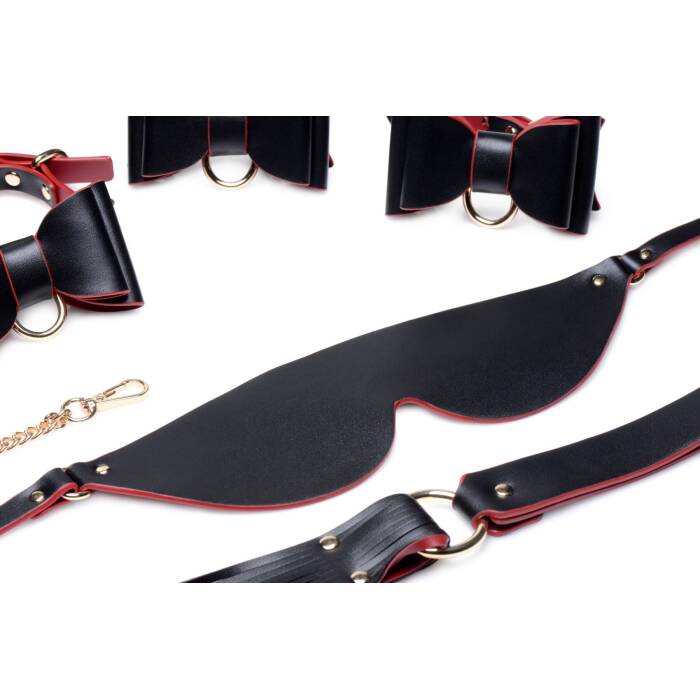 Набір БДСМ з дорожньою сумкою Master Series: Bow — Luxury BDSM Set With Travel Bag, 11 предметів