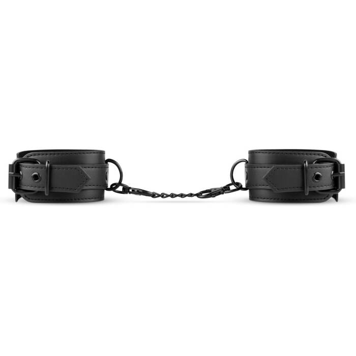 Наручники Bedroom Fantasies: Faux Leather Handcuffs One Size, чорні