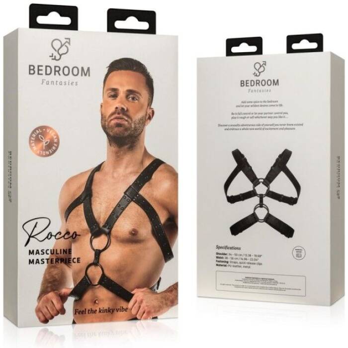 Портупея Bedroom Fantasies: Rocco Bondage Harness, чорна