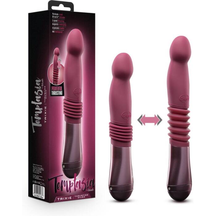 Пульсатор Temptasia by Blush - Trixie Thrusting Dildo - Wine Red