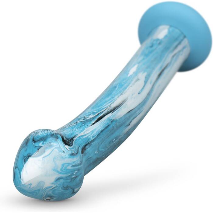 Скляний дилдо Gildo Ocean Ripple, об’ємна головка, ідеально для точки G