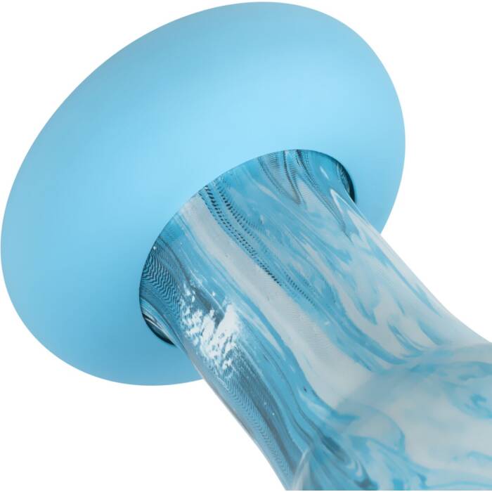 Скляний дилдо Gildo Ocean Ripple, об’ємна головка, ідеально для точки G