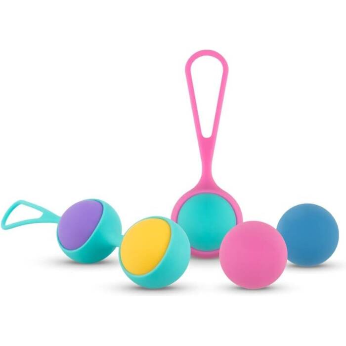 Набір вагінальних кульок PMV20: Vita – Kegel Ball Set, маса 40, 50, 60 г, два тримачі